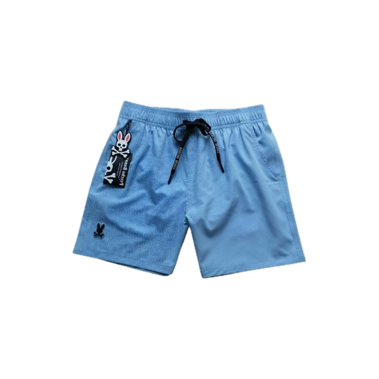Psycho Bunny Boys Blue Swim Trunks Shorts Logo Drawstring