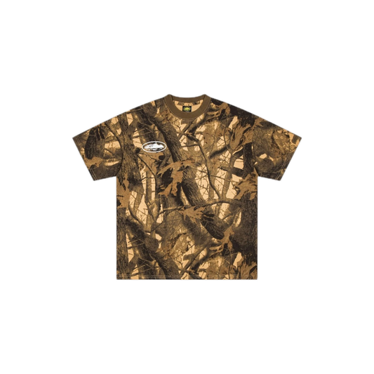 Corteiz Island Puff Print Tee Forest Camo
