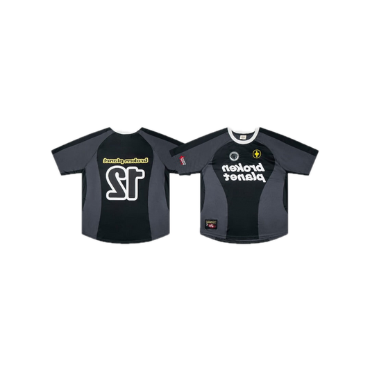 Broken Planet Football Jersey Black/Grey Men's - SS23