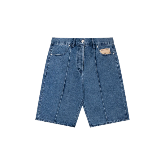 Corteiz C-Star Denim Shorts Faded Blue