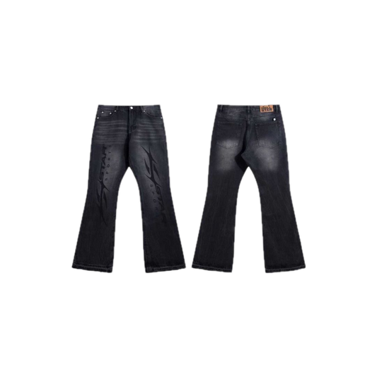 Hellstar Flare Black Wash Jeans