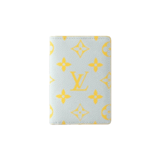 Louis Vuitton Pocket Organizer Light Grey/Yellow in Canvas