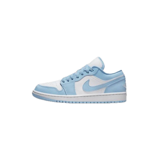 Air Jordans White/Blue Leather Air Jordan 1 Low